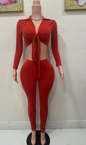Tan Bonita Scrunched Pant Set