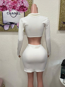 Come Get It Baby White Skirt Set