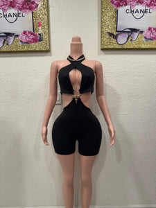 Goldie Black Romper